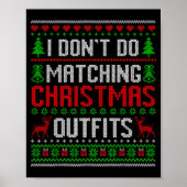 Christmas Pajamas Family Matching - I Don't Do Mat Poster (Vorne)