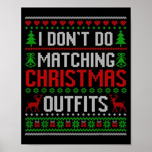 Christmas Pajamas Family Matching - I Don't Do Mat Poster (Vorne)