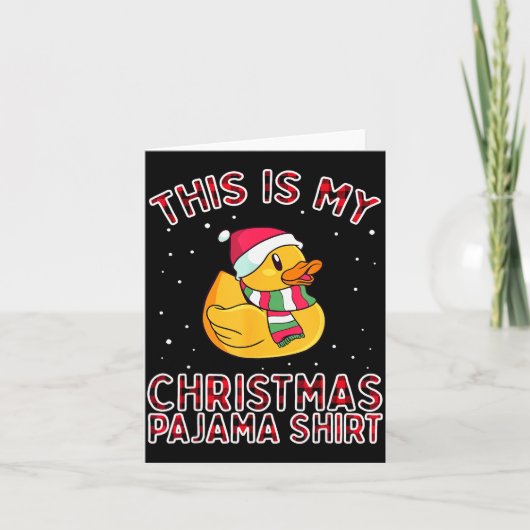 Christmas Pajamas For Family Duck This Is My Funny Karte (Vorderseite)