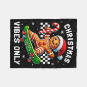 Christmas Pajamas Funny Gingerbread Ginger Christm Fleecedecke (Vorderseite (Horizontal))