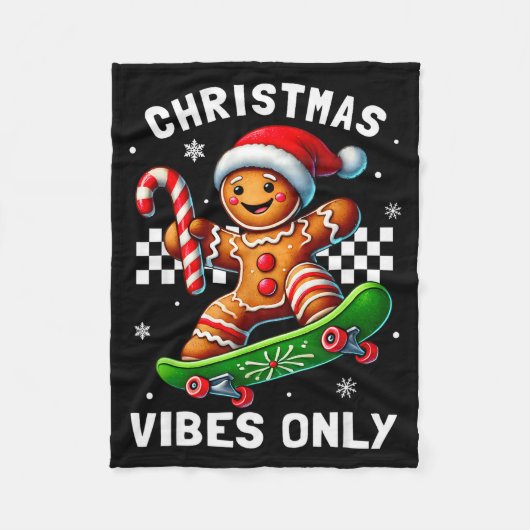 Christmas Pajamas Funny Gingerbread Ginger Christm Fleecedecke (Vorderseite)