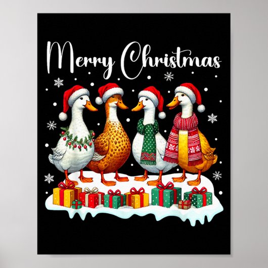 Christmas Pajamas Goose Duck Christmas Outfit Goos Poster (Vorne)
