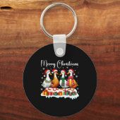 Christmas Pajamas Goose Duck Christmas Outfit Goos Schlüsselanhänger (Vorderseite)