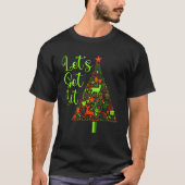 Christmas  Pajamas Let's Get Lit Christmas T-Shirt (Vorderseite)