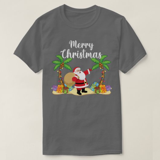 Christmas Pajamas Palm Tree Tropical Coconut Chris T-Shirt (Design vorne)