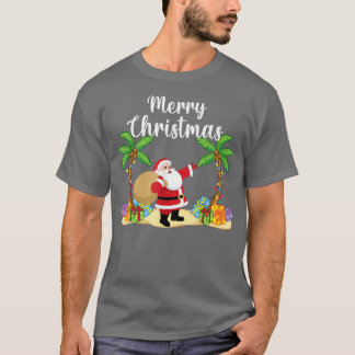 Christmas Pajamas Palm Tree Tropical Coconut Chris T-Shirt