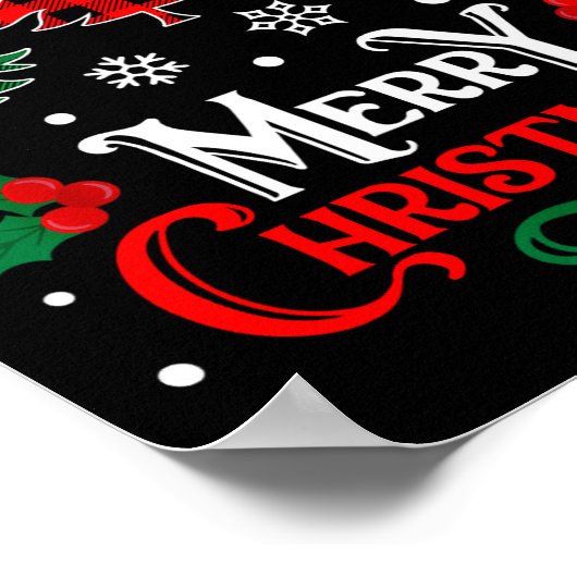 Christmas Pajamas Women Girls Merry Christmas Tree Poster (Ecke)