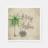 Christmas Palm Elegant Merry Serviette (Vorderseite)