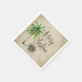Christmas Palm Elegant Merry Serviette (Ecke)