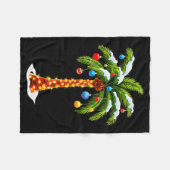 Christmas Palm Tree Hawaiian Trocal Xmas Fleecedecke (Vorderseite (Horizontal))