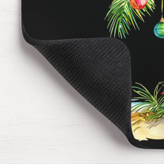 Christmas Palm Tree Light Hawaiian Trocal Xmas Men Mousepad (Ecke)