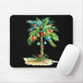 Christmas Palm Tree Light Hawaiian Trocal Xmas Men Mousepad (Mit Mouse)