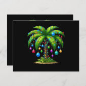 Christmas Palm Tree Light Hawaiian Tropical New Ye Begleitkarte (Vorne/Hinten)