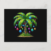 Christmas Palm Tree Light Hawaiian Tropical New Ye Begleitkarte (Rückseite)
