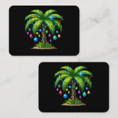 Christmas Palm Tree Light Hawaiian Tropical New Ye Visitenkarte (Vorne/Hinten)