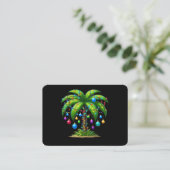 Christmas Palm Tree Light Hawaiian Tropical New Ye Visitenkarte (Stehend Vorderseite)