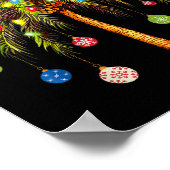 Christmas Palm Tree Light Hawaiian Tropical Xmas 1 Poster (Ecke)