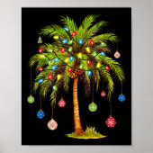 Christmas Palm Tree Light Hawaiian Tropical Xmas 1 Poster (Vorne)