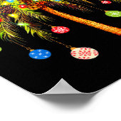 Christmas Palm Tree Light Hawaiian Tropical Xmas  Poster (Ecke)