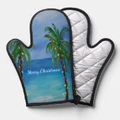 Christmas palm tree ofenhandschuh (Vorderseite/Rückseite)