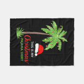 Christmas Palm Tree This Is My Christmas Pajama Xm Fleecedecke (Vorderseite (Horizontal))