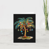 Christmas Palm Tree Women Funny Hawaiian Beach Tro Karte (Vorderseite)