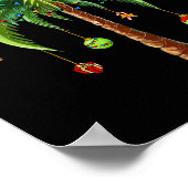 Christmas Palm Xmas Tree Tropical Beach Hawaii Wom Poster (Ecke)