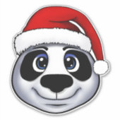 Christmas Panda Aufkleber (Vorderseite)