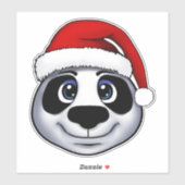Christmas Panda Aufkleber (Blatt)