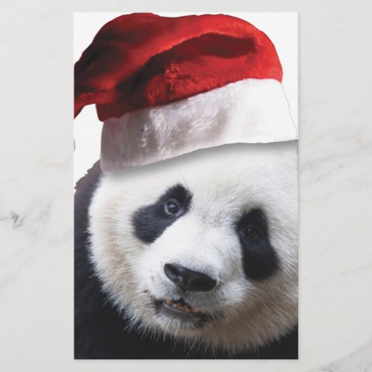 Christmas Panda Bear Briefpapier (Vorderseite)