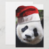 Christmas Panda Bear Briefpapier (Vorne/Hinten)