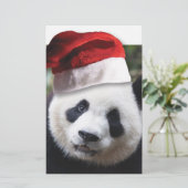 Christmas Panda Bear Briefpapier (Stehend Vorderseite)