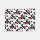 Christmas Panda Bear Fleecedecke (Vorderseite (Horizontal))