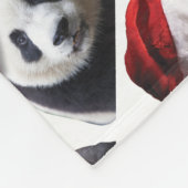 Christmas Panda Bear Fleecedecke (Ecke)
