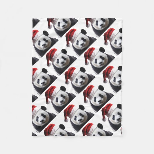 Christmas Panda Bear Fleecedecke (Vorderseite)