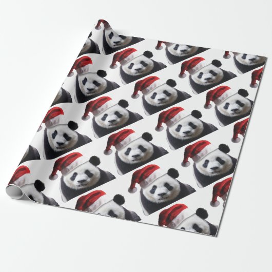 Christmas Panda Bear Geschenkpapier (Ungerollt)