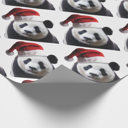 Christmas Panda Bear Geschenkpapier (Ecke)