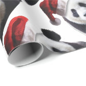 Christmas Panda Bear Geschenkpapier (Rolleneckpunkt)
