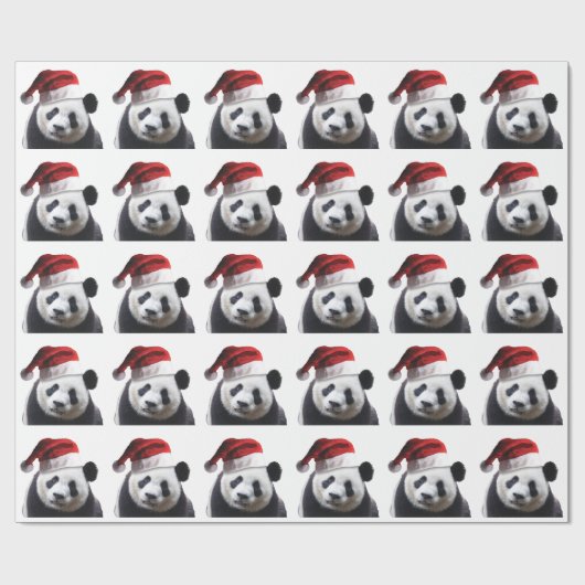 Christmas Panda Bear Geschenkpapier (Flach)