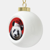 Christmas Panda Bear Keramik Kugel-Ornament (Rechts)