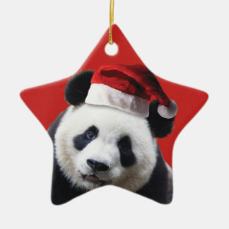 Christmas Panda Bear Keramik Ornament