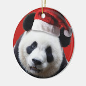 Christmas Panda Bear Keramik Ornament (Links)