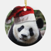 Christmas Panda Bear Keramik Ornament (Vorne)