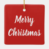 Christmas Panda Bear Keramikornament (Rückseite)