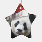 Christmas Panda Bear Keramikornament (Links)