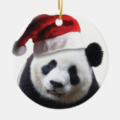 Christmas Panda Bear Keramikornament (Vorne)