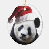 Christmas Panda Bear Keramikornament (Links)