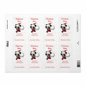 Christmas Panda Bear Mini Beer Label (Vorne)