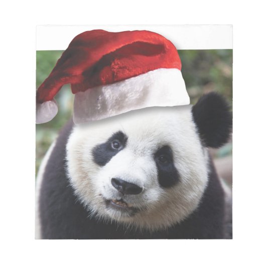 Christmas Panda Bear Notizblock (Vorderseite)