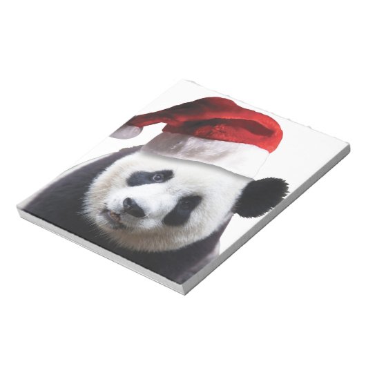 Christmas Panda Bear Notizblock (Rotiert)